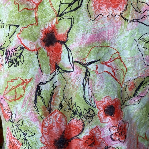 Christopher & Banks size M women's Floral blazer Spring Summer button jacket - Picture 6 of 14